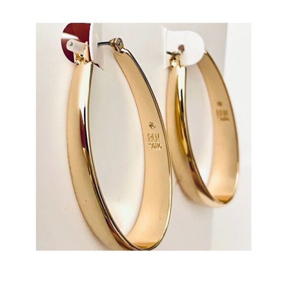 Robert Lee Morris Jewelry - LAST ONE NWT Robert Lee Morris Soho Large Oval Thick Polished Gold Hoops earring